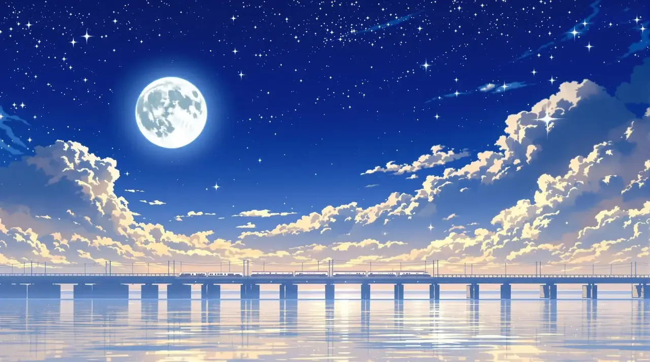 欧美成人a片唯美月光夜空背景