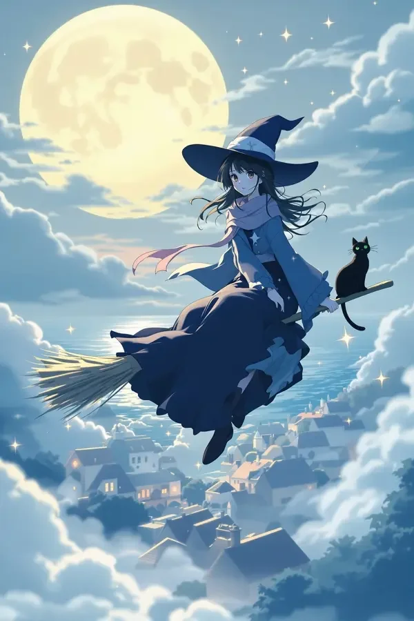 魔女宅急便 动画电影海报